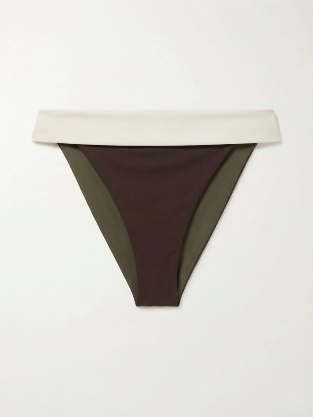 New! Free People KYA Brown Green Camilia Reversible Swim Bottom XL 34748